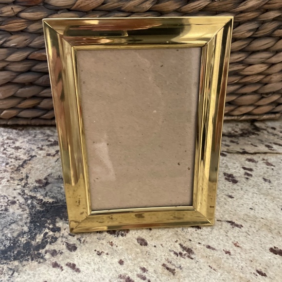 Vintage Brass Picture Frame 4x6 Photo 1980 1990 Very Ralph Lauren Style! - Picture 9 of 10